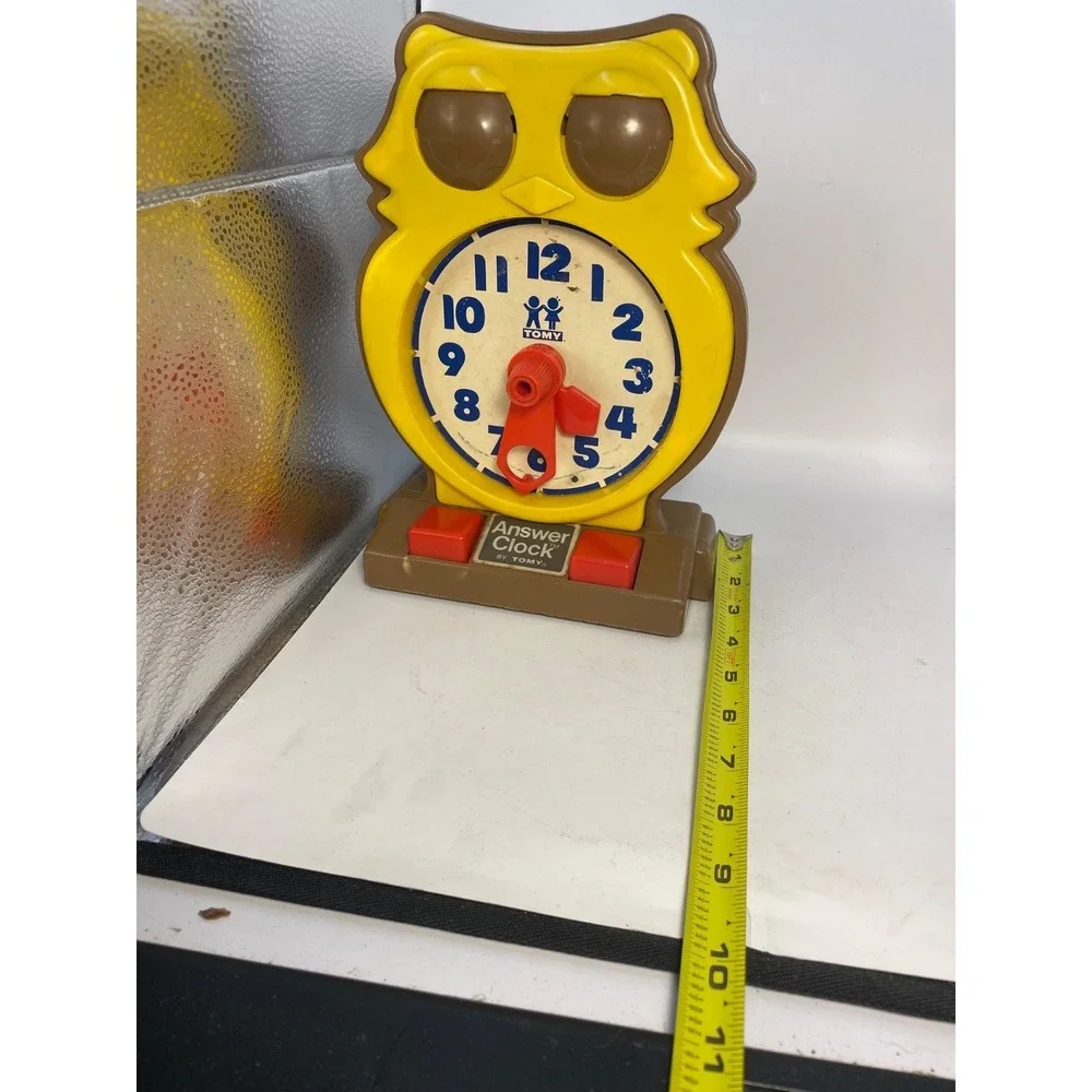 Vintage 1975 Tomy Answer Clock Owl Learning Homeschool Toy Works AB
